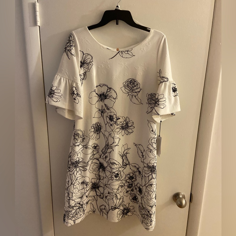 Floral Print White Dress